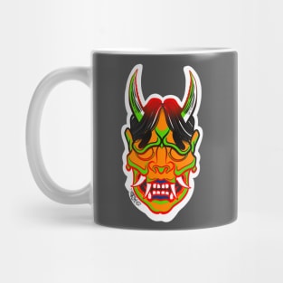 Oni demon red outline Mug